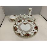 SIX PIECES OF ROYAL ALBERT OLD COUNTRY ROSES