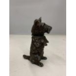 A SITTING DOG METAL CIGARETTE LIGHTER