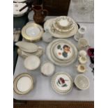 A LARGE COLLECTION OF CERAMICS TO INCLUDE A PART MINTON 'ARAGON' DINNER SERVICE, AYNSLEY,