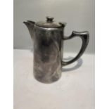 A SILVER PLATED MILITARY COFFEE POT BY ELKINGTON & CO. LTD 210/3247 DATED 1962