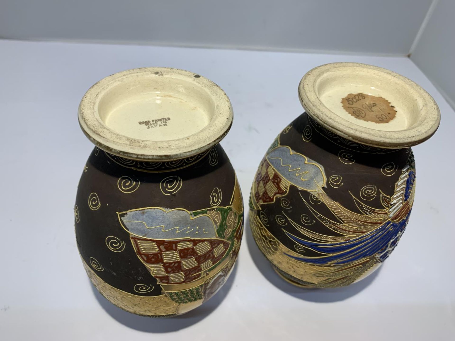 TWO SATSUMA VASES - Image 4 of 4