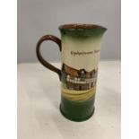 A LARGE TORQUAY WARE JUG DEPICTING SHAKESPEARES HOUSE