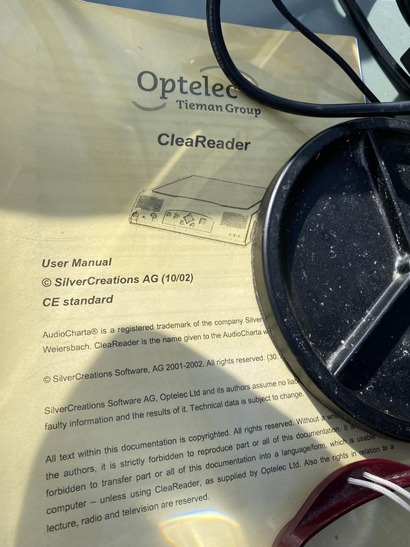 AN OPTELEC CLEAREADER MACHINE WITH INSTRUCTION MANUAL - Image 3 of 4