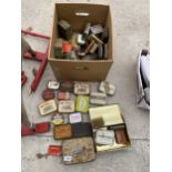 A LARGE ASSORTMENT OF VINTAGE TINS