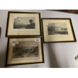 THREE FRAMED PRINTS, OSBORNE HOUSE, COWES AND CORNWALL