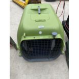 A PLASTIC PET CARRIER