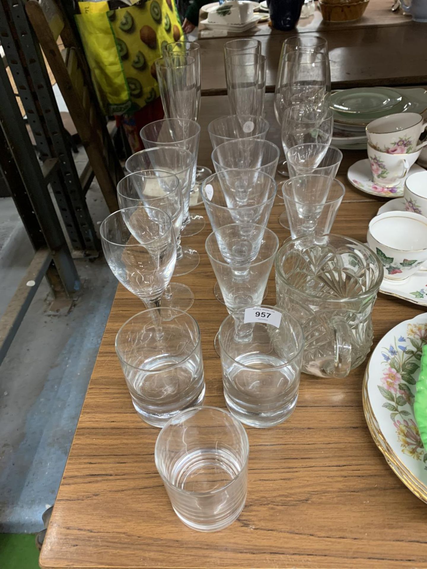 A MIXTURE OF WINE AND CHAMPAGNE GLASSES