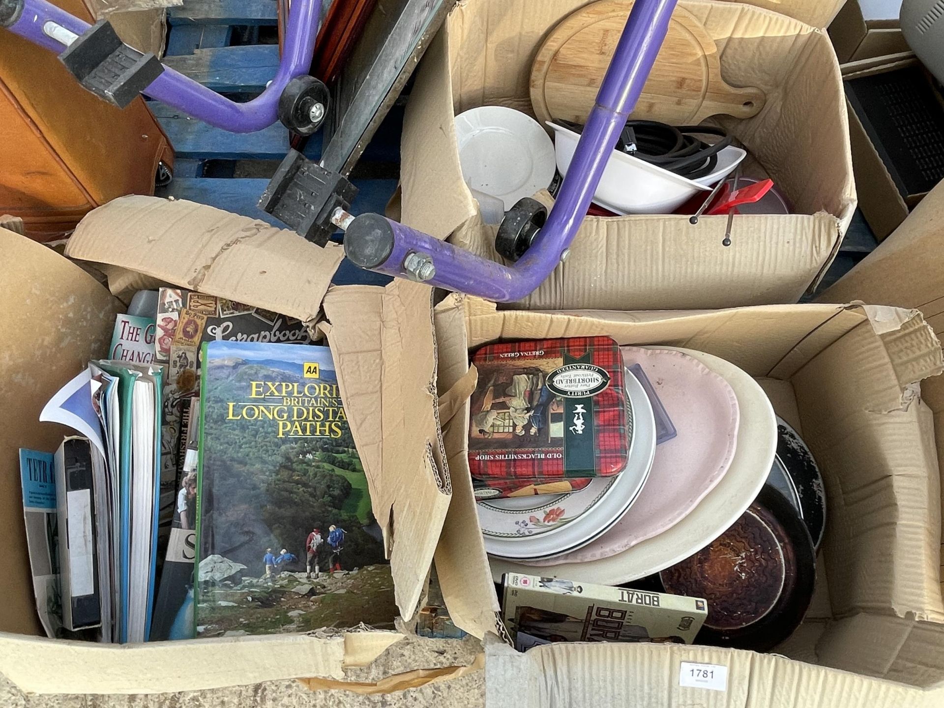 AN ASSORTMENT OF HOUSHOLD CLEARANCE ITEMS TO INCLUDE BOOKS, CERAMICS AND PICTURES ETC - Image 2 of 3