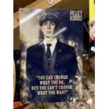 A PEAKY BLINDERS THOMAS SHELBY METAL SIGN