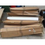 SIX LARGE ROLLS OF CLEAR PLASTIC FILM