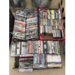 A LARGE ASSORTMENT OF DVDS