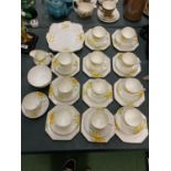 A VINTAGE PARAGON PART TEASET TO INCLUDE, TRIOS, SANDWICH PLATES, CREAM JUG, SUGAR BOWL