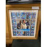 A FRAMED LIMITED EDITION 139/900 SET OF MANCHESTER CITY MILLENIUM TRADING CARDS WITH C.O.A