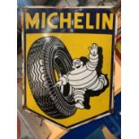 AN ENAMEL MICHELIN SIGN 60CM X 45 CM