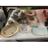 A COLLECTION OF CERAMICS TO INCLUDE, PLATES, TRINKET BOX, TUREENS, ETC, ROYAL WINTON, CROWN DEVON
