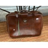 A VINTAGE ANTLER SUITCASE SIZE 65CM X 44CM