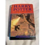 A HARDBACK FIRST EDITION. HARRY POTTER AND THE GOBLET OF FIRE BY J.K. ROWLING WITH DUST JACKET.