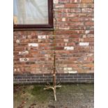 AN ART NOVEAU STYLE WROUGHT IRON LAMP STAND HEIGHT 173CM