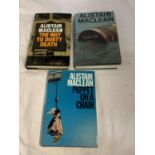 THREE FIRST EDITION HARDBACK'S WITH DUST COVERS BY ALISTAIR MACLEAN TO INCLUDE SEAWITCH, THE WAY