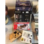 A BOXED CORGI BATTLE OF BRITAIN AVRO LANCASTER, A BOXED AIRBUS A380, AIRFIX SPITFIRE KIT, AND