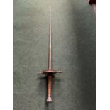 A SPANISH TOLEDO BUTTON TIP FENCING RAPIER SWORD