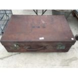 A VINTAGE TRAVEL CASE MARKED C.E.B