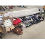 A LARGE ASSORTMENT OF LADIES SHOES AND HANDBAGS
