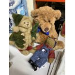 THREE CUTE TEDDIES, ONE BEING FROM THE BEARINGTON COMPANY