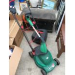 A QUALCAST EASI-TRAK 320 LAWN MOWER AND AN ELECTRIC STRIMMER