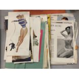 A COLLECTION OF VINTAGE (1945) PLAYBOY TYPE PIN UP NUDES, COLOUR AND BLACK AND WHITE