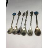 SIX ORNATE COLLECTORS SPOONS