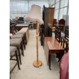 A BEECH STANDARD LAMP
