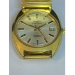 A VINTAGE GENTS 1970'S MONTINE 25 JEWELS INCABLOC MANUAL WIND DATE WATCH 36MM SEEN WORKING BUT NO