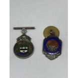 TWO HALLMARKED BIRMINGHAM SILVER MASONIC MEDALS