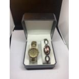 TWO WRIST WATCHES ONE CS COLLECTION AND ONE NEXT IN A PRESENTATION BOX SEEN WORKING BUT NO WARRANTY