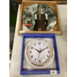 TWO NEW WALL CLOCKS TO INCLUDE ONE WITH AUDREY HEPBURN