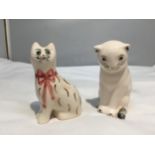 TWO GRISELDA HILL POTTERY WEYMSS CATS