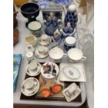 A COLLECTION OF CERAMIC ITEMS TO INCLUDE, A WOODS LITTLE OLD LADY TEAPOT, SUGAR BOWL AND CREAM