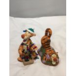 TWO DISNEY POOH AND FRIENDS TIGGER FIGURES