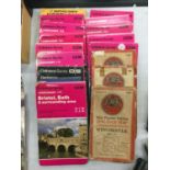 A QUANTITY OF VINTAGE ORDNANCE SURVEY MAPS TO INCLUDE THREE CLOTH EXAMPLES NO VAT
