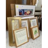 AN ASSORTMENT OF FRAMED PRINTS AND PICTURES