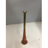 A 19TH CENTURY COPPER AND BRASS HUNTING HORN