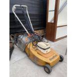 A MOUNTFIELD ELECTRIC LAWN MOWER WITH GRASS BOX