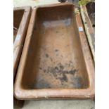 A VINTAGE SALT GLAZED TROUGH/PLANTER