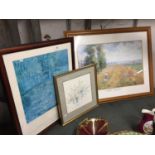 THREE FRAMED PRINTS TO INCLUDE TWO MONET