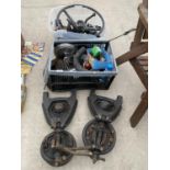 A LARGE QUANTITY OF VINTAGE CAR PARTS BELIEVED TO BE FROM AN AUSTIN A30/35 TO INCLUDE LIGHTS AND
