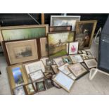 A LARGE QUANTITY OF FRAMED PRINTS AND PICTURES