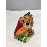 A HAND PAINTED AND SIGNED LORNA BAILEY SMAL BIRD WALLY THE WADER FIGURE