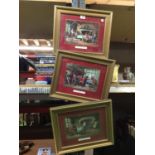 THREE FRAMED PRINTS OF VICTORIAN SCENES