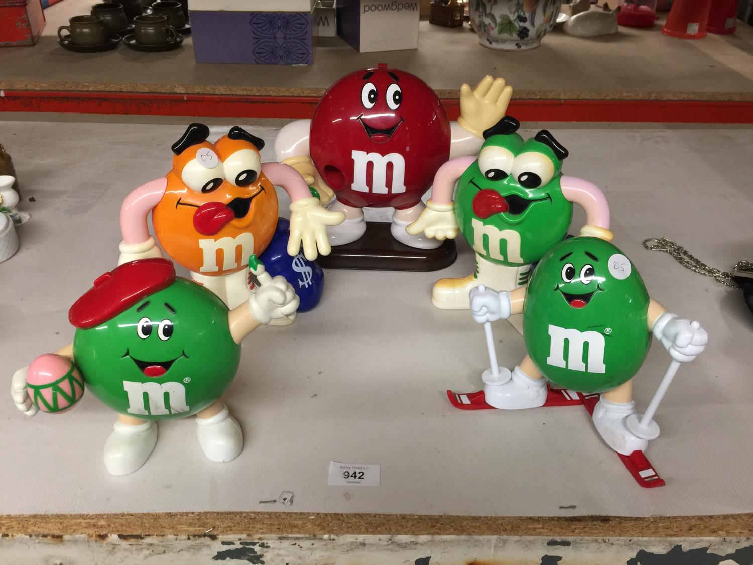 FIVE M AND M'S ADVERTISING FIGURES